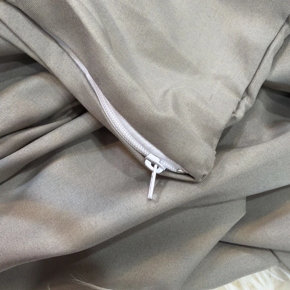 1pc Duvet Cover Embrace Collection Full Xl Cotton Hotel Bedding White Grey 84x58